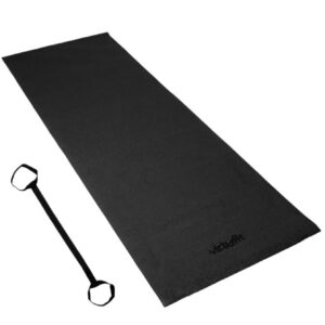 Fitness-/Yogamat met draagkoord (zwart)