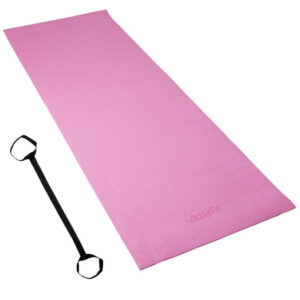 Fitness-/Yogamat met draagkoord (roze)